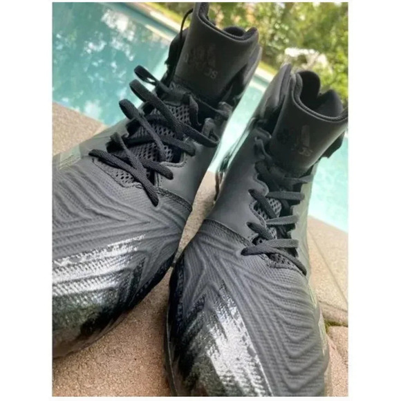 Adidas Freak X Carbon Mid Men's Football Cleats Triple Black Size 17 -NEW NO BOX - Picture 3 of 14
